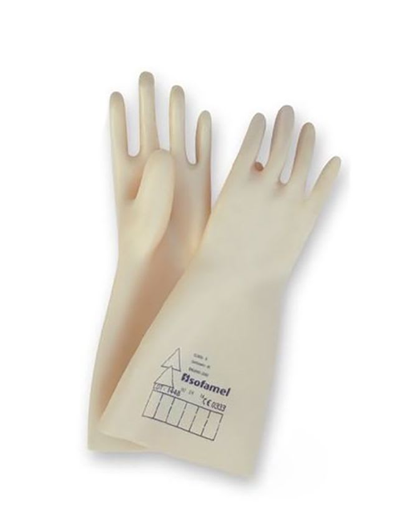 [SG-50-T9] GUANTE PARA ALTO VOLTAJE CLASE 0 PARA TRABAJOS HASTA 1000 VOLTIOS COLOR BEIGE LARGO 14". MODELO SG-50 T