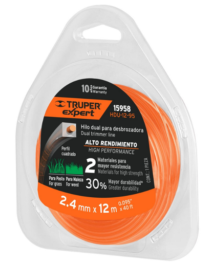 [15958] HILO PARA DESBROZADORA DUAL 12M 0.095 15958 TRUPER