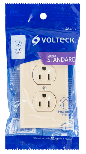 [48489] INTERRUPTOR SENCILLO 1 CONTACTO BEIGE 48489 VOLTECK