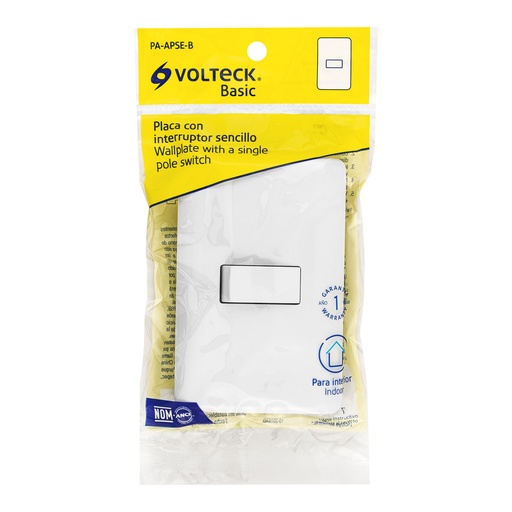 [25078] INTERRUPTOR SENCILLO CON PLACA 25078 VOLTECK