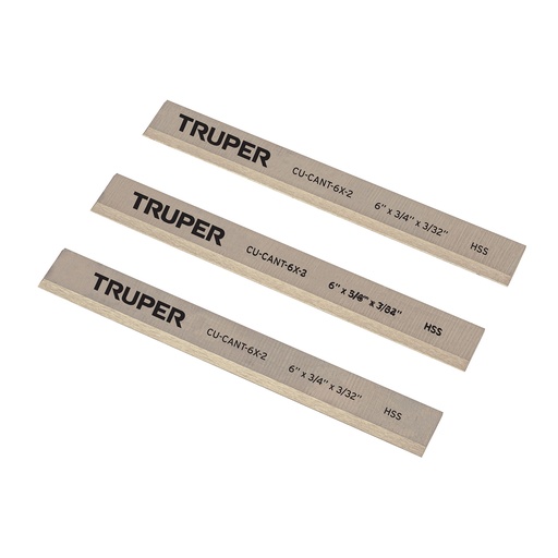 [16919] JUEGO DE 3 CUCHILLAS P/CANTEADORA 6X2 16919 TRUPER