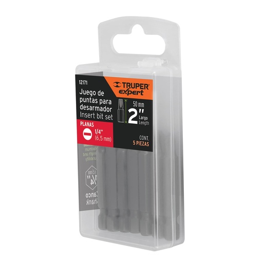 [12171] JUEGO DE 5 PUNTAS PARA DESARMADOR PL 2" 12171 TRUPER