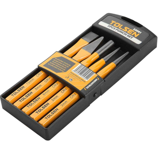 [25091] JUEGO DE PUNZONES DE 5PZAS INDUSTRIAL 25091 TOLSEN