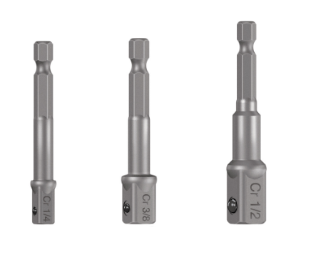 [10752] JUEGO DE TRES ADAPTADORES PARA DADOS 1/4", 3/8", 1/2" 10752 TRUPER