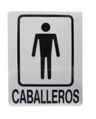 [F08132] LETRERO BV CABALLEROS