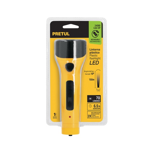 [24080] LINTERNA RECARGABLE DE 5 LED´S 24080 PRETUL